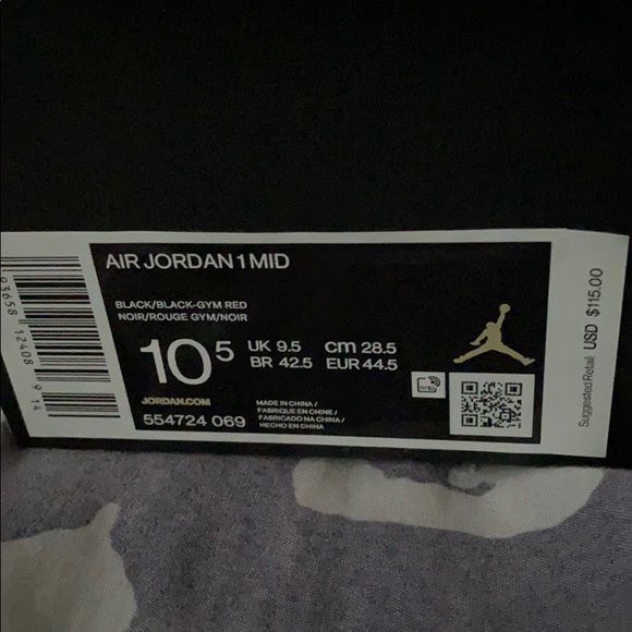 Air Jordan 1 mid gym red - Picture 1 of 6